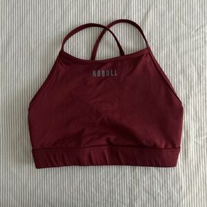 NoBull Red High Neck Sports Bra